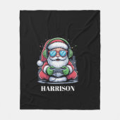 Persoonlijke Kerst Video Game Santa Kerstmis Fleece Deken (Voorkant)