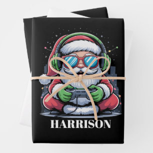 Persoonlijke Kerst Video Game Sinterklaas Kerstmis Inpakpapier Vel