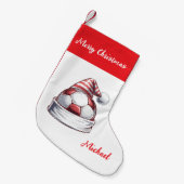 Persoonlijke Kerst Voetbal met hoed Sinterklaas  Kleine Kerstsok (Voorkant (Hangend))