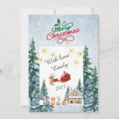 Persoonlijke kerst voor de familie feestdagenkaart (Voorkant)