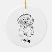 Persoonlijke Kerst voor Honden Keramisch Ornament (Achterkant)