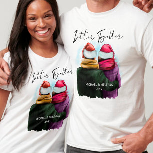 Persoonlijke Kerst voor Koppels 'Better Together' T-shirt