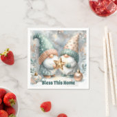 Persoonlijke Kerst Winter Kabouter Zegen Dit Huis Servet (Insitu)