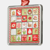 Persoonlijke kerstafrekening metalen ornament (Links)