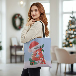 Persoonlijke Kerstalfabet 'A' Tote Bag