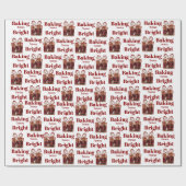 Persoonlijke Kerstbakfoto Cadeaupapier (Vlak)