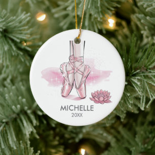 Persoonlijke Kerstbal ballet Ballerina danseres    Keramisch Ornament