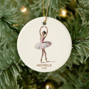 Persoonlijke Kerstbal ballet Ballerina danseres    Keramisch Ornament