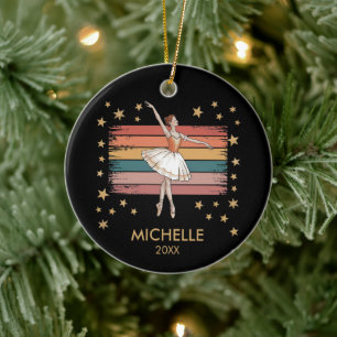 Persoonlijke Kerstbal ballet Ballerina danseres    Keramisch Ornament
