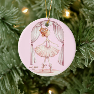 Persoonlijke Kerstbal ballet Ballerina danseres    Keramisch Ornament