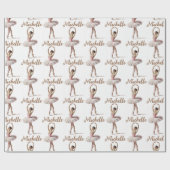 Persoonlijke Kerstbal balletdanseres Cadeaupapier (Vlak)