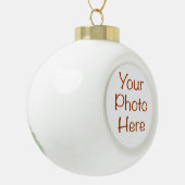 Persoonlijke kerstbal-fotoversiering keramische bal ornament (Links)