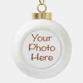 Persoonlijke kerstbal-fotoversiering keramische bal ornament (Voorkant)