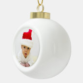 Persoonlijke kerstbal-fotoversiering keramische bal ornament (Rechts)