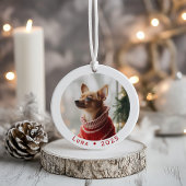 Persoonlijke Kerstbal met Foto van uw Huisdier Ornament
