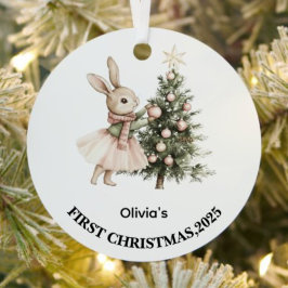 Persoonlijke kerstbal voor baby's eerste kerst 202 metalen ornament