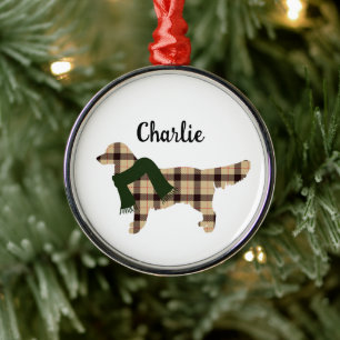 Persoonlijke Kerstbal voor Golden Retriever Metalen Ornament