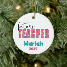 Persoonlijke Kerstbal voor toekomstige leraar Keramisch Ornament