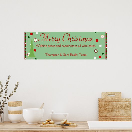 Persoonlijke kerstbanner poster (Keuken)