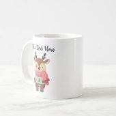 Persoonlijke kerstbeker met een knuffelachtig rend koffiemok (Voorkant links)