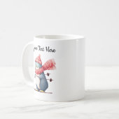 Persoonlijke kerstbeker met een skiende pinguïn koffiemok (Voorkant links)