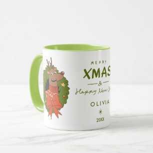 Persoonlijke kerstbeker met rendier   Vakantie Mok