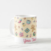 Persoonlijke kerstbeker van gemberkoek koffiemok (Voorkant links)