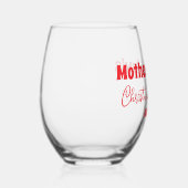 Persoonlijke kerstbeker voor schoonmoeder wijnglas zonder voet (Rechts)