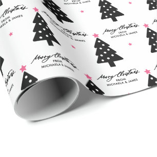 Persoonlijke Kerstbomen en sterren voor de feestda Cadeaupapier