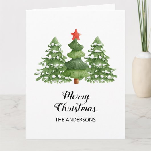 Persoonlijke kerstbomen Vouwkaart Kaart (Voorkant)