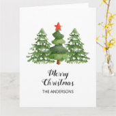 Persoonlijke kerstbomen Vouwkerstkaart Kaart (Gele Bloem)