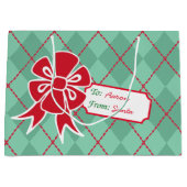 Persoonlijke Kerstboog Cadeautas (Voorkant)