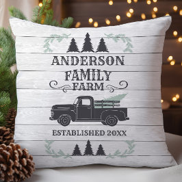 Persoonlijke kerstboom boerderij familie kussen