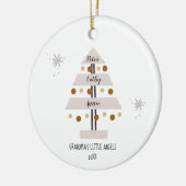 Persoonlijke kerstboom C voor kleinkinderen Keramisch Ornament (Links)