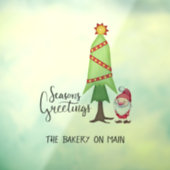 Persoonlijke kerstboom en gnoom raamsticker (Vel 3)