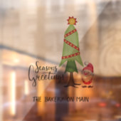 Persoonlijke kerstboom en gnoom raamsticker (Vel 2)