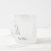 Persoonlijke kerstboom frosted glazen mok (Voorkant links)