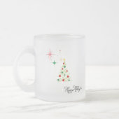 Persoonlijke kerstboom frosted glazen mok (Links)