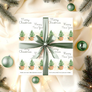 Persoonlijke Kerstboom in Pot met Cadeau Cadeaupapier
