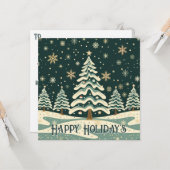 Persoonlijke kerstboom kaart (Voorkant / Achterkant in situ)