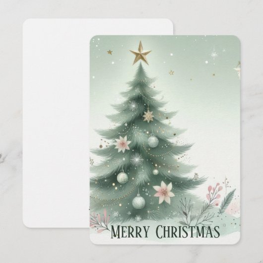 Persoonlijke Kerstboom - Kerstkaart (Voorkant / Achterkant)