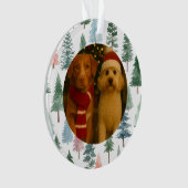 Persoonlijke Kerstboom met Foto en Tekst Ornament (voorkant)