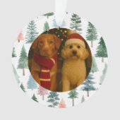Persoonlijke Kerstboom met Foto en Tekst Ornament (voorkant)