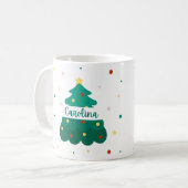 Persoonlijke Kerstboom Naam Mok (Voorkant links)