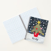 Persoonlijke kerstboom notitieboek (Binnen)
