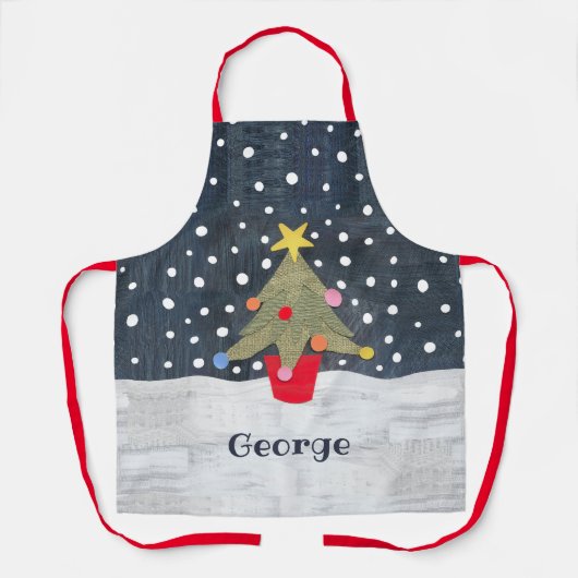 Persoonlijke kerstboom schort (Voorkant)