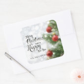 Persoonlijke kerstboom | Stickerzegel Vierkante Sticker (Envelop)