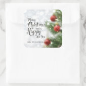 Persoonlijke kerstboom | Stickerzegel Vierkante Sticker (Tas)