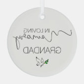 Persoonlijke Kerstboom ter Herinnering Glas Ornament (Achterkant)