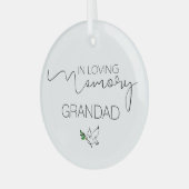 Persoonlijke Kerstboom ter Herinnering Glas Ornament (Voorkant links)